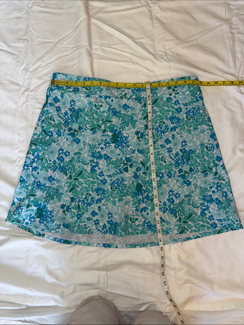 croft & barrow Blue and Teal Floral A-Line Skirt